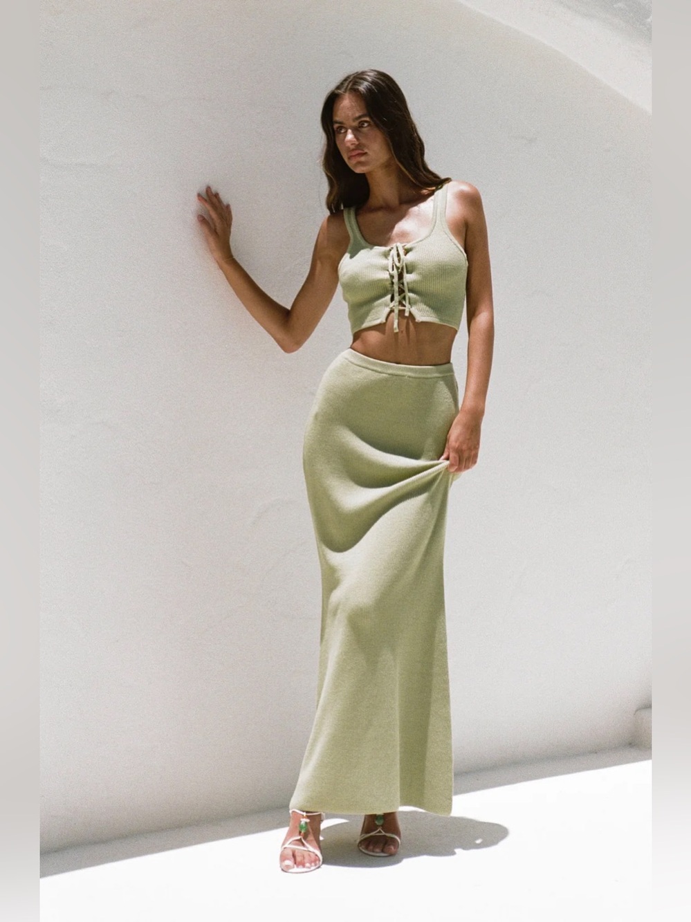 Sabo Light Green Skirt